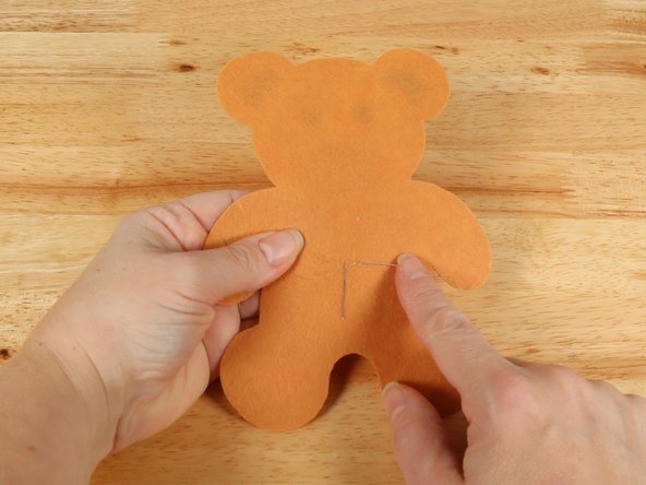 Bend the shorter (Negative) LED leg down toward the bottom and the longer (Positive) LED leg over towards the right.