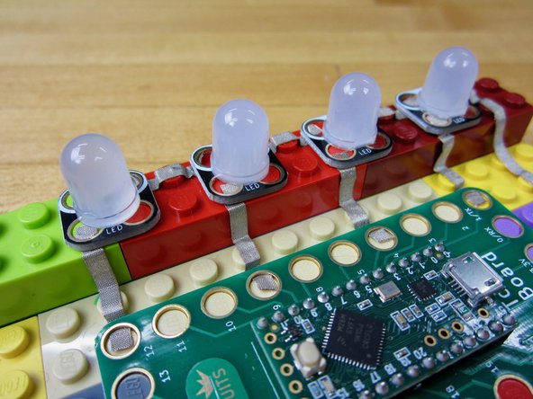 Add your LEDs in and double check that you've hooked everything up to the right output Pins.