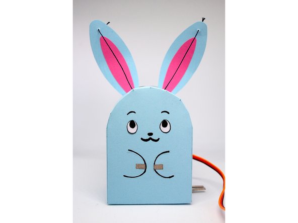 Fold the rabbot up and glue the body closed