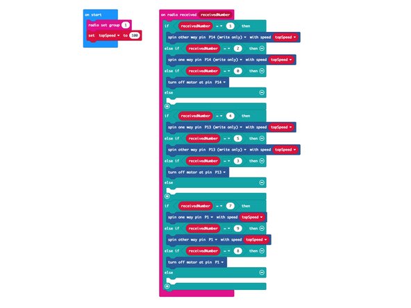 For the Transmitter we'll load the code Tank RC Transmitter w/Gripper: https://makecode.microbit.org/_fkx5vqAvw...