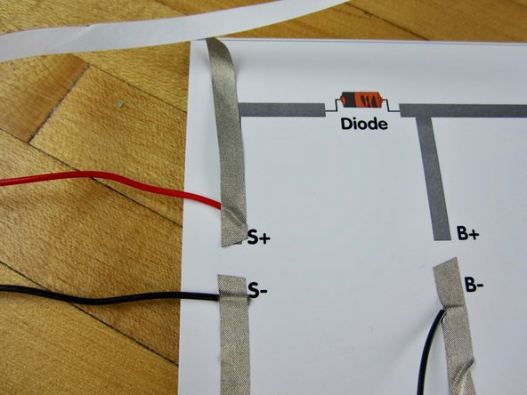 Diodes have a positive and negative side, indicated with a line along one side. Make sure your diode matches the diode on the template.