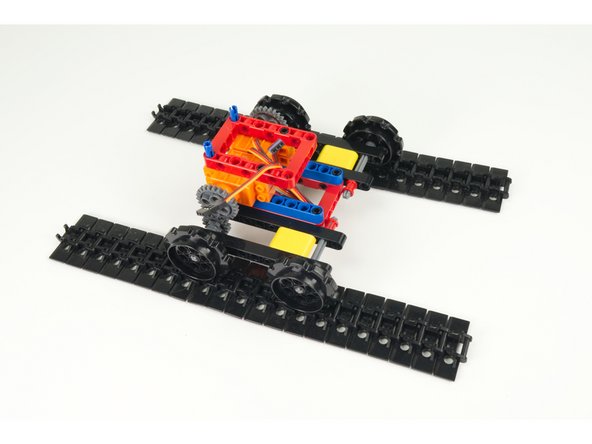 Place the Tank onto the tank treads with the sprockets centered on the tracks.