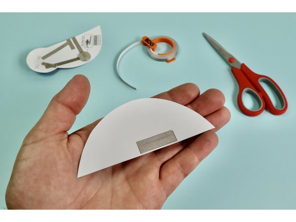 This piece of Maker Tape will bridge the gap in the tape on the front side of the body.