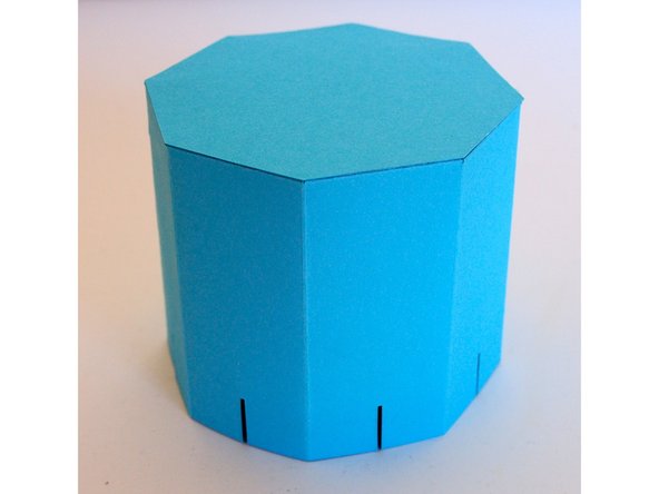 Glue the top on to the tabs