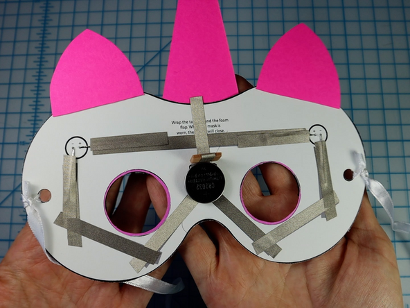 Follow the instructions on the template to add the circuit to the back.