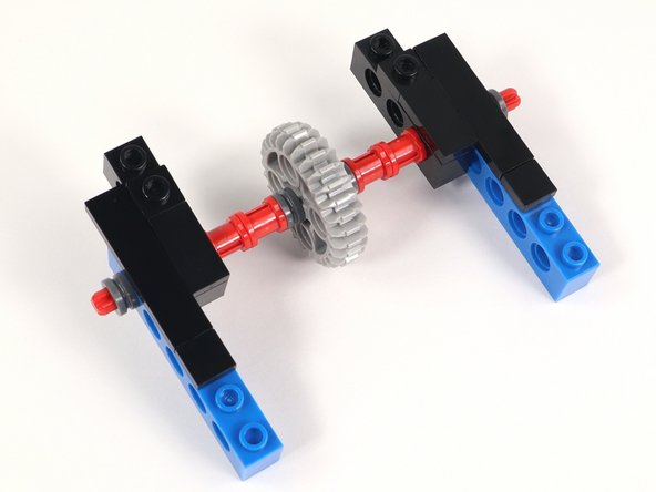 The bricks may spin around the axle at this point. Do not worry about that since we will address it when we connect Section 1 and Section 2.