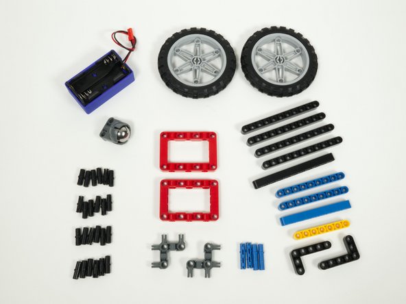 Gather the parts needed to assemble the rover.