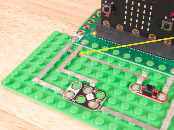 See the photos to show how this works. It's a technique we'll use for certain projects. It can also be used when you're tight on space for tape paths.