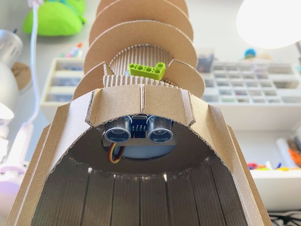 We ran the wires up the center tube.