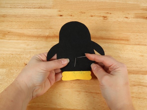 Bend the shorter (Negative) LED leg down toward the bottom and the longer (Positive) LED leg over towards the right.