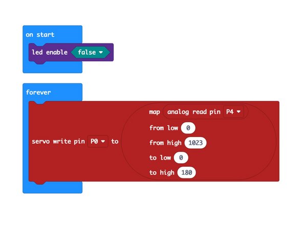 Here's our third code example,  LC270 Servo 3: https://makecode.microbit.org/_aLACDE5fD...