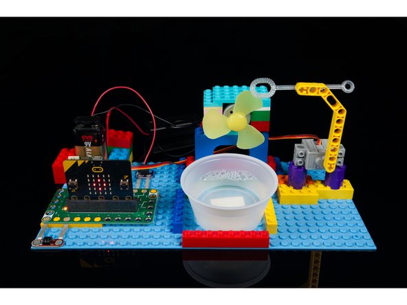 So what can you do with the Bit Board relay? We built a Bubble Machine that can entertain children and dogs!