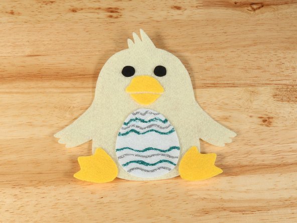 Regular Elmers glue and Tacky glue both work well, but you will need to give the Duckling time to dry overnight before adding the circuit. Hot glue also works well and dries fast so you can build the circuit right away.