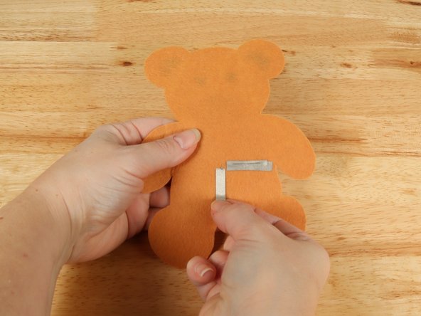 Place another piece of Maker Tape OVER THE TOP of the LED legs so the LED legs have Maker Tape under and on top of them.