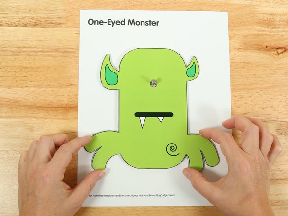 Press down on top of the template to adhere the top layer to the foam tape.