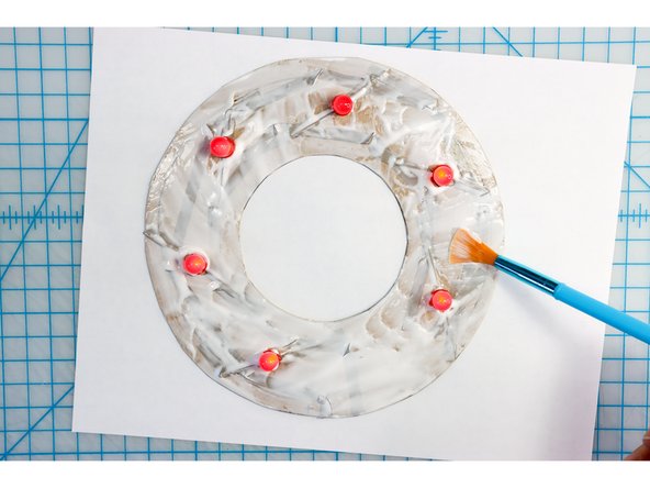 Then, I hand-placed each pom-pom to make a mix of colors.