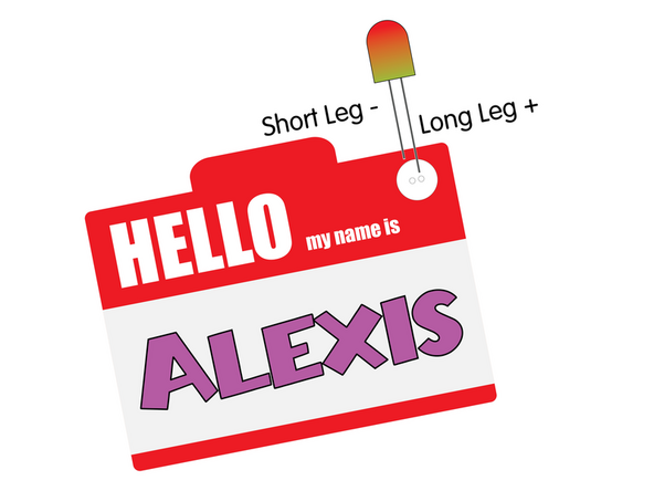 Insert the LED, making sure to orient the legs properly.