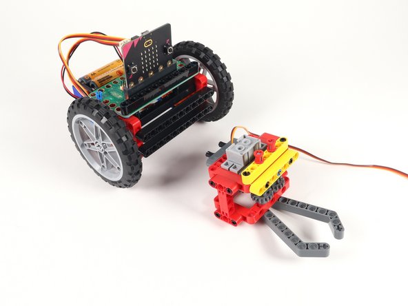 With our Gripper complete we can easily attach it to the front of the Rover.
