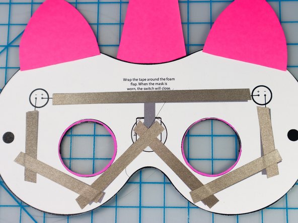 Follow the instructions on the template to add the circuit to the back.