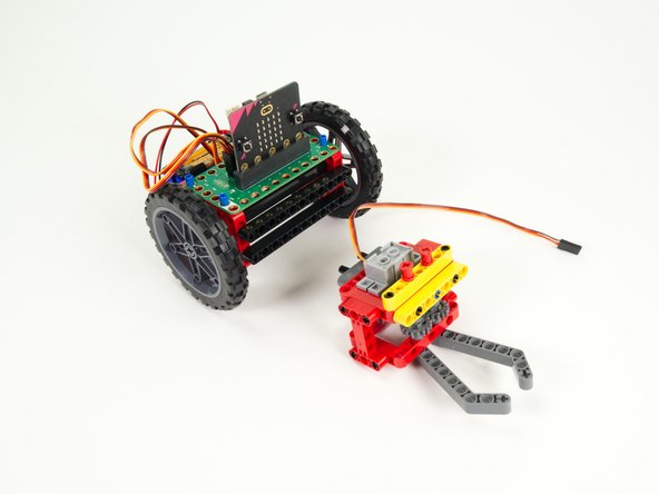 With our Gripper complete we can easily attach it to the front of the Rover.