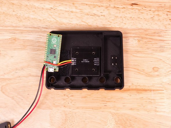 The LED matrix should just snap into place.