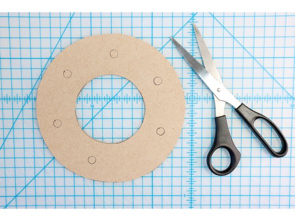 *Don't cut out the small circles - these are meant to mark where the LEDs will go.