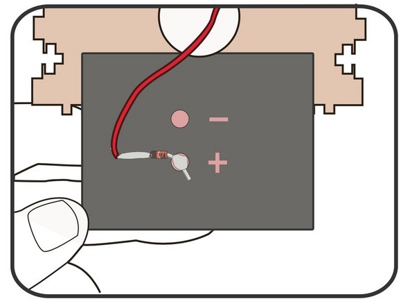 Thread the wire through the &quot;Top&quot; laser cut wood part.