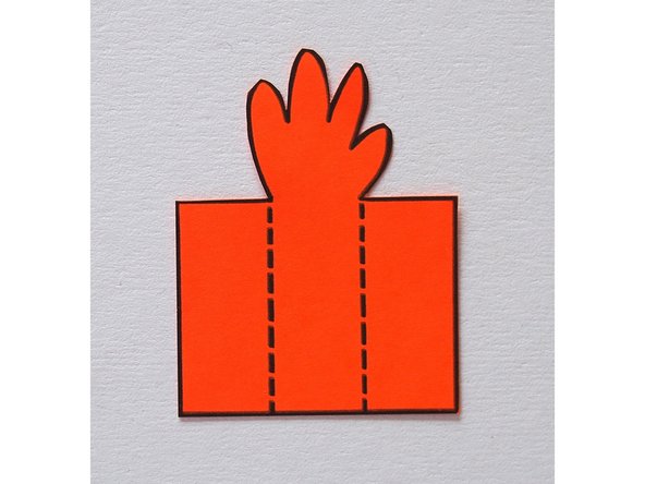 Fold the arms into thirds.