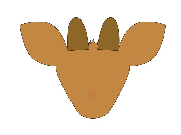 Flip over your reindeer and you'll see the LED legs sticking straight up. We'll need to bend them down flat, but before you do that we're going to add two pieces of Maker Tape.