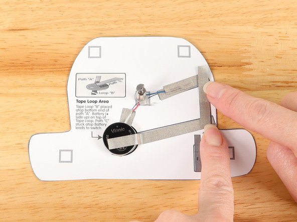 Add the paper switch to the end of Path D. so that the Maker Tape overlaps.