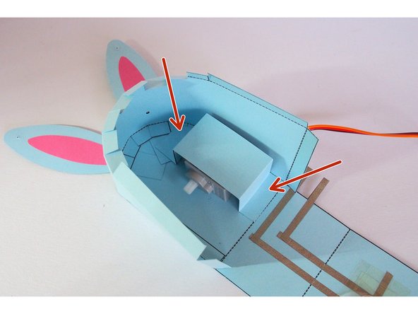 Glue the servo holder around the servo