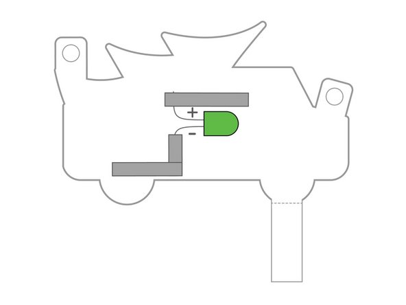 Use conductive Maker Tape to tape down the LED legs.