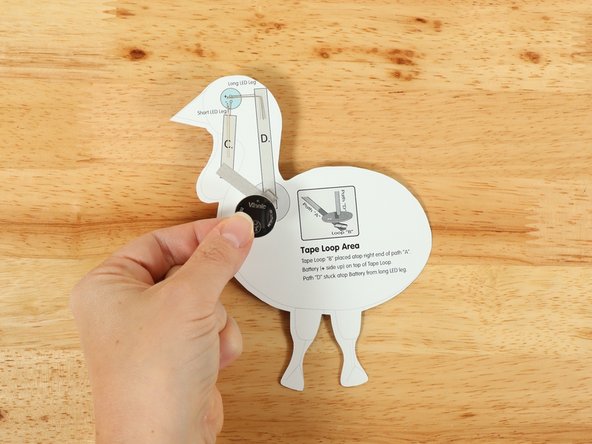 Once your tape loop is in place you can add the Battery to it.