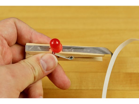 Cover the Negative leg of your LED with tape.