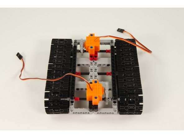 Make sure the servo wires are facing upward.