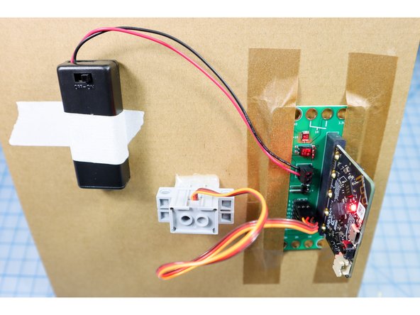 Connect a battery pack to the bit board to power it on the go.