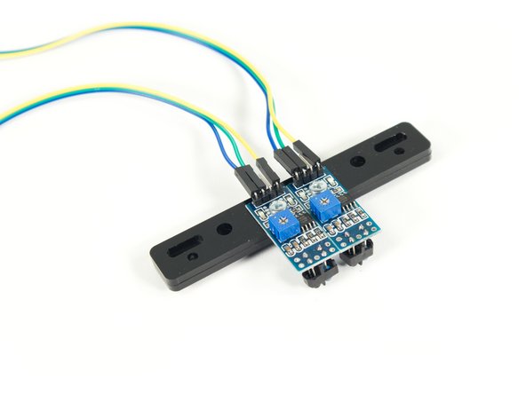 Each sensor needs three wires, two of which will connect to GND (or - on the Bit Board) and two that will connect to VCC (or +) on the Bit Board. This will provide power to the sensor.