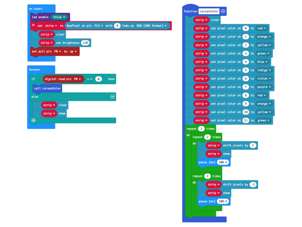 When the switch is closed the circuit is completed and Pin 0 connects to Ground which turns on the NeoPixel Strip.