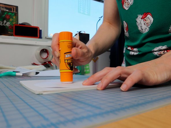 Glue the small circle templates to foam core and cut them out.