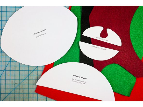 Cut out the felt pieces as shown.