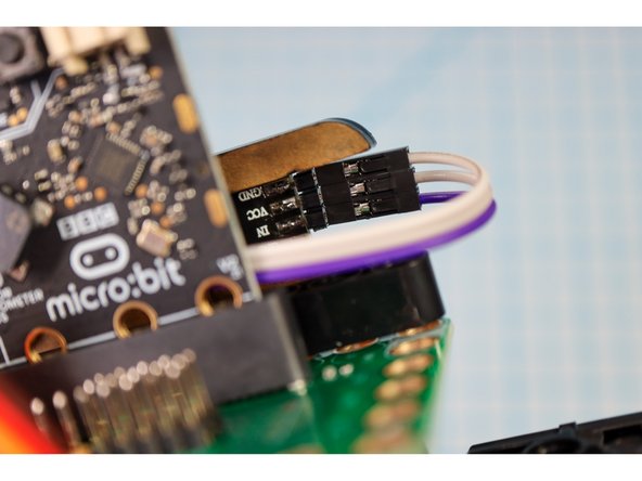 Add three wires to the NeoPixel strip and connect them like this: IN to Pin 16, VCC to +5V and GND to &quot;-&quot;.