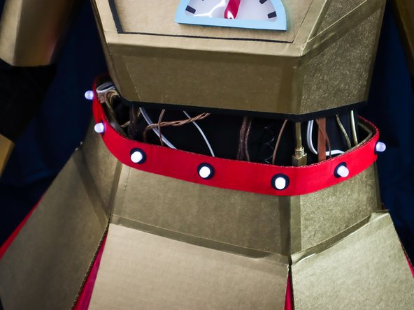 For Sally Servo's costume, we used hot glue to attach the belt to the skirt piece. We put the seam at the back to make it less visible.