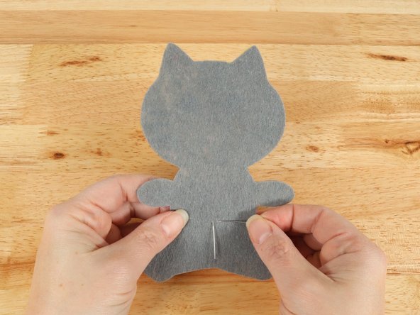 Bend the shorter (Negative) LED leg down toward the bottom and the longer (Positive) LED leg over towards the right.