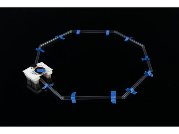 Okay, a straight line is easy, and a line with a few angles is still pretty easy, but can you make a circular track? Yes!
