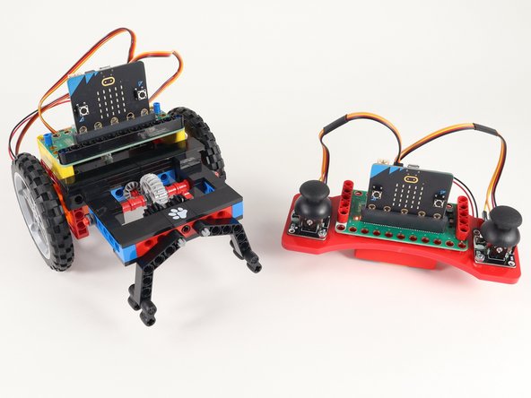 Load the code for the Rover Thumb Remote Claw RX onto the micro:bit on the Rover: https://makecode.microbit.org/S10511-326...
