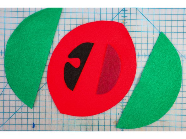 Cut out the felt pieces as shown.