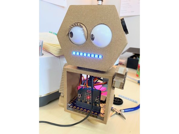 We loaded the following code for our Robot program: https://makecode.microbit.org/_AAVa8HbVb...