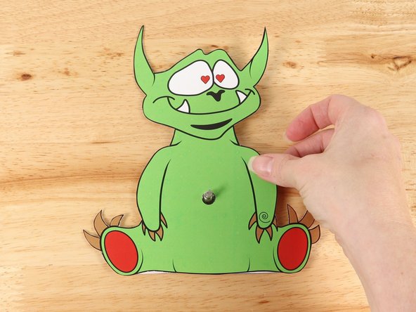 Press down on top of the template to adhere the top layer to the foam tape.