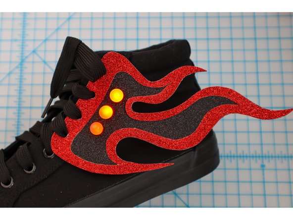 Then, lace-up the shoes.