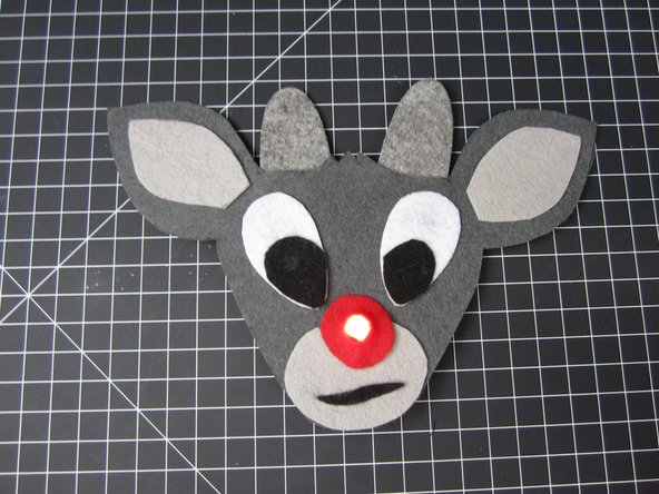 If you REALLY wanted to you could add another face layer on the backside and fill your Rudolph with stuffing.